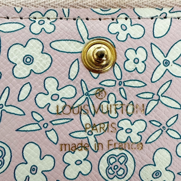 LOUIS VUITTON Monogram Fleuri Insolite PM Wallet Rose - Picture 6 of 12